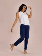 Load image into Gallery viewer, Go Colors Navy Woven Cotton Stretch Chino Pants

