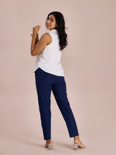 Load image into Gallery viewer, Go Colors Navy Woven Cotton Stretch Chino Pants
