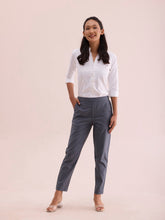 Load image into Gallery viewer, Go Colors Silver Grey Woven Cotton Stretch Chino Pants
