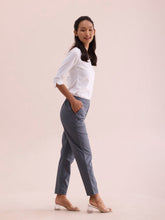 Load image into Gallery viewer, Go Colors Silver Grey Woven Cotton Stretch Chino Pants
