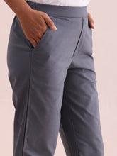 Load image into Gallery viewer, Go Colors Silver Grey Woven Cotton Stretch Chino Pants
