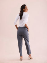 Load image into Gallery viewer, Go Colors Silver Grey Woven Cotton Stretch Chino Pants
