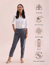 Load image into Gallery viewer, Go Colors Silver Grey Woven Cotton Stretch Chino Pants
