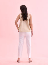 Load image into Gallery viewer, Go Colors White Woven Cotton Stretch Chino Pants
