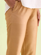 Load image into Gallery viewer, Go Colors Antique Gold Poly Modal Metallic Pants
