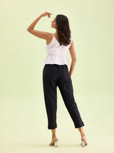 Load image into Gallery viewer, Go Colors Black Poly Modal Metallic Pants
