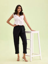 Load image into Gallery viewer, Go Colors Black Poly Modal Metallic Pants
