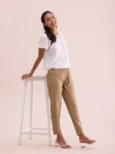 Load image into Gallery viewer, Go Colors Gold Poly Modal Metallic Pants

