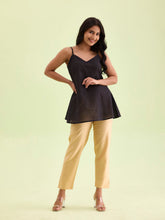 Load image into Gallery viewer, Go Colors Light Gold Poly Modal Metallic Pants
