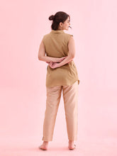 Load image into Gallery viewer, Go Colors Medium Gold Poly Modal Metallic Pants
