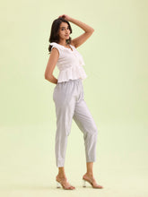 Load image into Gallery viewer, Go Colors Silver Poly Modal Metallic Pants
