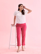 Load image into Gallery viewer, Go Colors Young Fuchsia Poly Modal Metallic Pants
