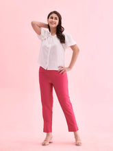 Load image into Gallery viewer, Go Colors Young Fuchsia Poly Modal Metallic Pants
