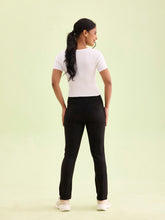Load image into Gallery viewer, Go Colors Black Poly Stretch Suede Tregging

