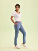 Load image into Gallery viewer, Go Colors Dark Jean Poly Stretch Suede Tregging
