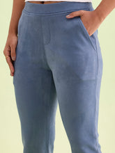 Load image into Gallery viewer, Go Colors Dark Jean Poly Stretch Suede Tregging
