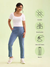 Load image into Gallery viewer, Go Colors Dark Jean Poly Stretch Suede Tregging
