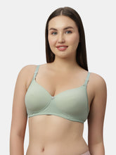 Load image into Gallery viewer, Sonari Lightly Padded  Medium Coverage Nylon Spandex Fashion Lace Bra | Wire Free Removable Straps - SMT012
