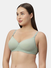 Load image into Gallery viewer, Sonari Lightly Padded  Medium Coverage Nylon Spandex Fashion Lace Bra | Wire Free Removable Straps - SMT012
