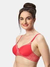 Load image into Gallery viewer, Sonari Lightly Padded Full Coverage Seamless Nylon T-Shirt Bra with Adjustable Straps – CHARMIS
