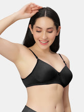 Load image into Gallery viewer, Sonari Padded Medium Coverage Cotton Polyester Wirefree T-Shirt Bra with Adjustable Straps – 007
