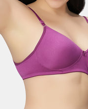 Load image into Gallery viewer, Sonari Padded Medium Coverage Cotton Polyester Wirefree T-Shirt Bra with Adjustable Straps – 007
