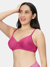 Load image into Gallery viewer, Sonari Padded Medium Coverage Cotton Polyester Wirefree T-Shirt Bra with Adjustable Straps – 007
