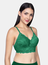 Load image into Gallery viewer, Sonari Padded Wirefree Full Coverage Lace Bra in Nylon Elastane – SONET
