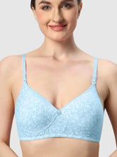 Load image into Gallery viewer, Sonari Lightly Padded Wirefree Printed Cotton Medium Coverage Bra with Detachable Straps – MELODY
