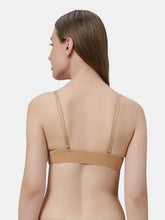 Load image into Gallery viewer, Sonari Heavily Padded Wired Cotton-Spandex Medium Coverage Multiway Fashion Bra with Detachable Transparent Straps – MAGICA
