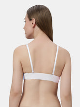 Load image into Gallery viewer, Sonari Heavily Padded Wired Cotton-Spandex Medium Coverage Multiway Fashion Bra with Detachable Transparent Straps – MAGICA
