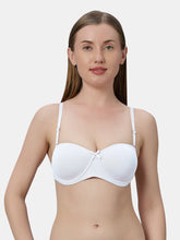Load image into Gallery viewer, Sonari Heavily Padded Wired Cotton-Spandex Medium Coverage Multiway Fashion Bra with Detachable Transparent Straps – MAGICA
