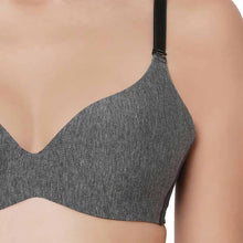 Load image into Gallery viewer, Wacoal Synchro Padded Non-Wired 3/4th Cup Everyday Wear T-Shirt Bra - Dark Grey MB4016
