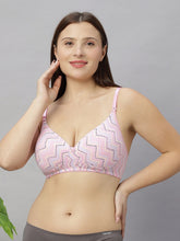 Load image into Gallery viewer, Sonari Lightly Padded Wirefree Printed Cotton Medium Coverage Bra with Detachable Straps – MELODY
