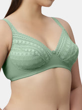 Load image into Gallery viewer, Sonari Medium Coverage Non Padded Wirefree Nylon Spandex Lace Bra with Adjustable Straps – NINO
