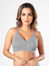 Load image into Gallery viewer, Sonari Non-Padded Wirefree Spacer Fabric Full Coverage M-Frame Minimizer Bra with Adjustable Straps – NOODLE
