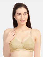 Load image into Gallery viewer, Sonari Non-Padded Wirefree Cotton High Coverage Embroidered Bra with Adjustable Straps – ALPHA

