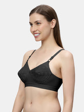 Load image into Gallery viewer, Sonari Pure Cotton Lightweight Moulded Medium Coverage Non Padded Embroidered Bra with U-Back and Hook Closure – CIELO
