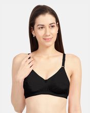 Load image into Gallery viewer, Sonari Non-Padded Wirefree Cotton High Coverage Embroidered Bra with Adjustable Straps – ALPHA
