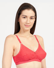 Load image into Gallery viewer, Sonari Non-Padded Wirefree Cotton High Coverage Embroidered Bra with Adjustable Straps – ALPHA
