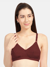 Load image into Gallery viewer, Sonari Non-Padded Wirefree Cotton High Coverage Embroidered Bra with Adjustable Straps – ALPHA
