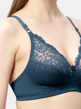 Load image into Gallery viewer, Sonari Non Padded Seamed Cups Wirefree Nylon Spandex Medium Coverage Everyday Lace Bra with Adjustable Straps – CLOSER
