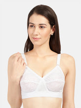 Load image into Gallery viewer, Sonari Non-Padded Wirefree Pure Cotton Full Coverage Embroidered Bra with Adjustable Straps – CELINA
