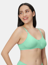 Load image into Gallery viewer, Sonari Non Padded Wirefree Cotton Spandex Full Coverage Everyday Bra with Adjustable Straps – BASICKS
