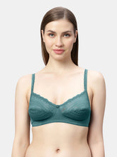 Load image into Gallery viewer, Sonari Non-Padded Wirefree Nylon-Spandex Medium Coverage Fashion Bra with Adjustable Straps – LEAF
