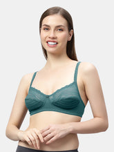 Load image into Gallery viewer, Sonari Non-Padded Wirefree Nylon-Spandex Medium Coverage Fashion Bra with Adjustable Straps – LEAF
