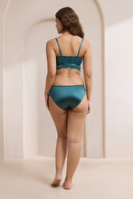 Load image into Gallery viewer, Amante Femme Lace Bikini Panty - Green Heron 05901
