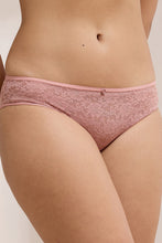 Load image into Gallery viewer, Amante Floral Romance Low Rise Bikini Panty - Ash Rose 10306
