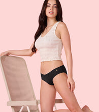 Load image into Gallery viewer, Enamor PB40 Innovations Invisi, All Day Comfort, Low Waist Bikini Panty for Women - No Visible Panty Lines, Sweat wicking, Free Cut, Regular Coverage -  Pack of 1 (Jet Black)
