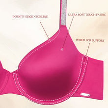 Load image into Gallery viewer, Wacoal Women’s Stellar Padded Wired 3/4th Cup Shimmer Straps  Party Wear T-shirt Bra-Pink BI05I02
